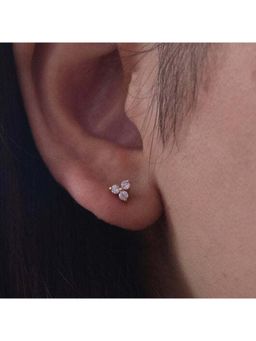 ANUSHKA JAIN JEWELLERY - 925 Trio Studs In Sterling Silver With Gold Vermeil