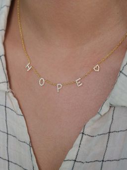 ANUSHKA JAIN JEWELLERY - 925 Hope Heart Necklace In Sterling Silver With Gold Vermeil