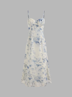 Cider - Chiffon Sweetheart Floral Cami Maxi Dress