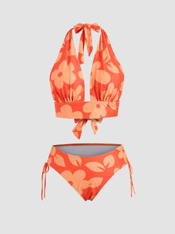 Cider - Floral Halter Tankini Set