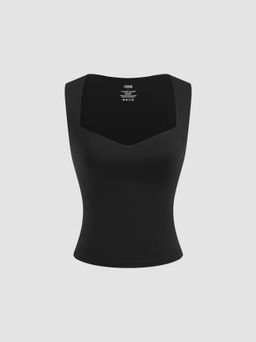 Cider - Contour Double Layered Sweetheart Neckline Top