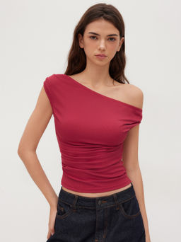 Cider - Off-shoulder Ruched Top