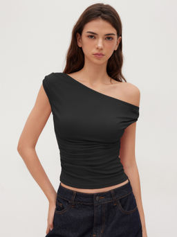 Cider - Off-shoulder Ruched Top