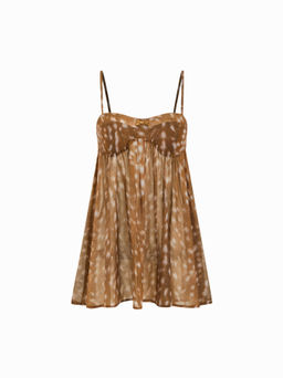 Cider - Chiffon Leopard Bowknot Oversized Dress