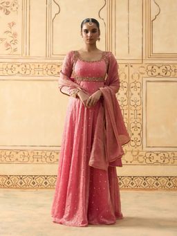 Fiorebymalar - Peach Embellished Rekha Anarkali
