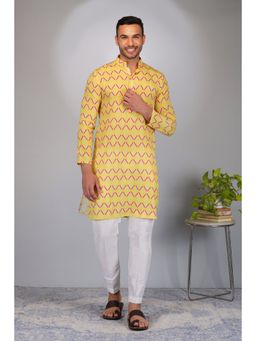 Eleven Brothers - Yellow Art Printed Kurta Set (Set of 2)