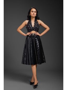 Deepika Arora - Black Textured Skirt