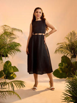 dhaaga - Black Lyla Solid Dress