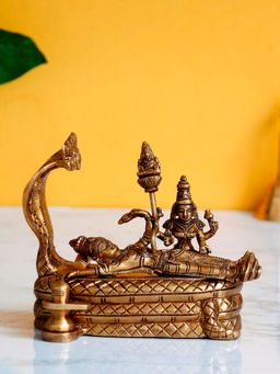 eCraftIndia - Padmanabhan Swami Handcrafted Brass Idol Figurine