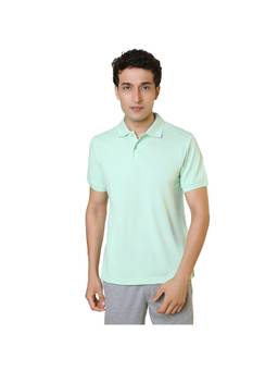 Sleepz by Raymond - Regular Fit Solid Light Green T-Shirt