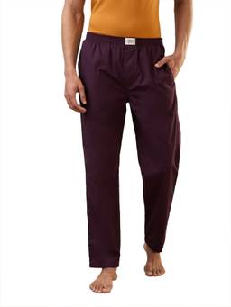 Sleepz by Raymond - Regular Fit Solid Dark Wine Pyjama