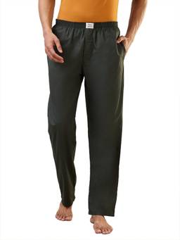 Sleepz by Raymond - Regular Fit Solid Dark Green Pyjama