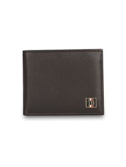 Tommy Hilfiger - Cody Mens Leather Passcase Wallet Textured Brown