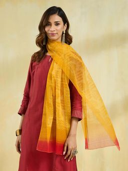 Fabindia - Mustard Cotton Silk Stole