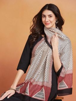 Fabindia - Beige Cotton Silk Blend Stole