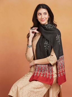 Fabindia - Black Viscose Blend Stole