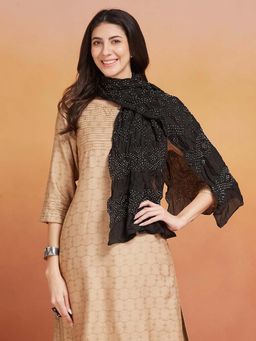Fabindia - Black Viscose Blend Stole