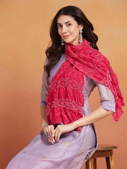 Fabindia - Pink Viscose Blend Stole