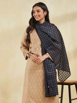 Fabindia - Grey Silk Hand Woven Stole