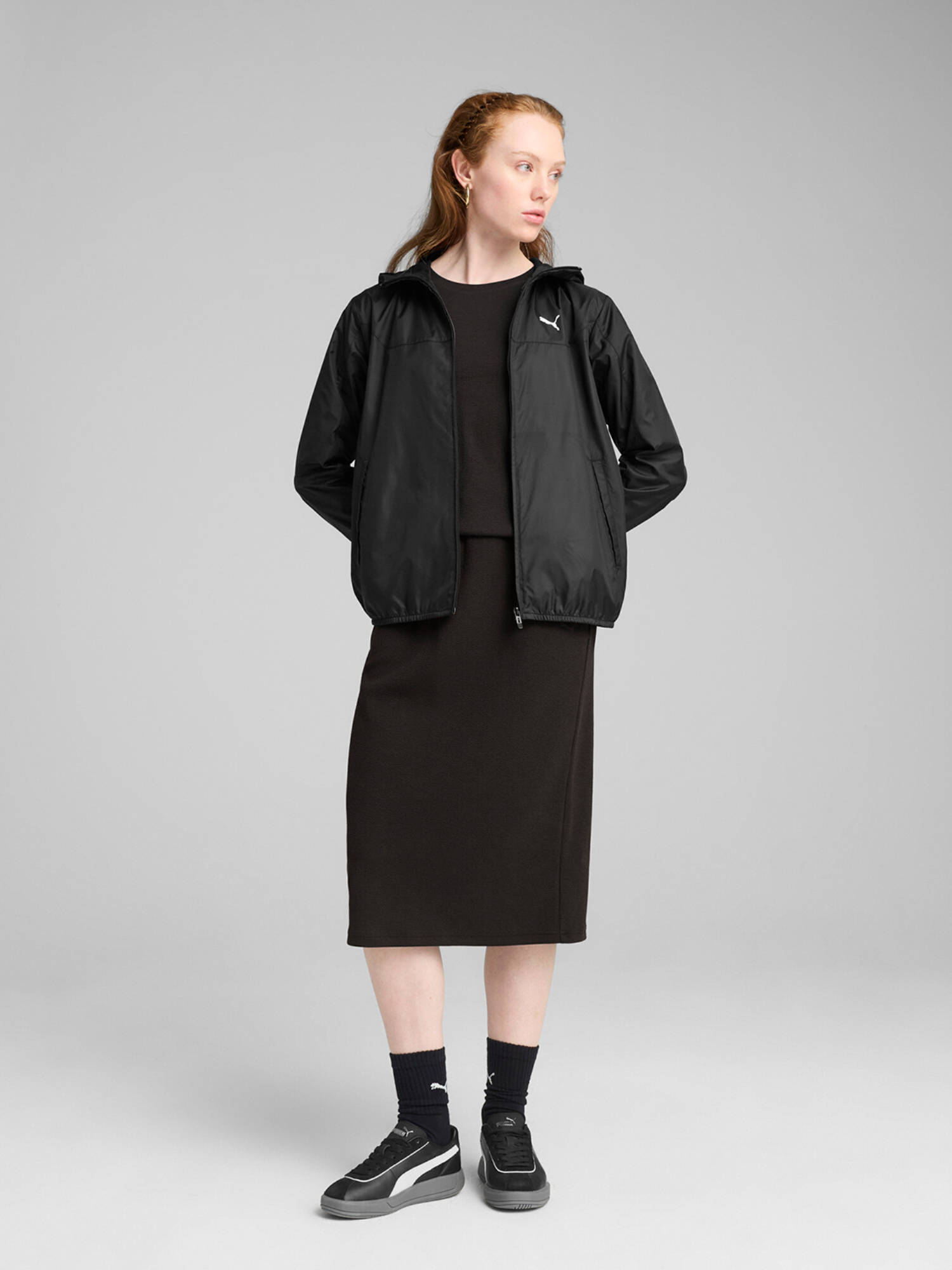 puma Women Black Essentials Water Repellent Hooded Jacket-picture-18