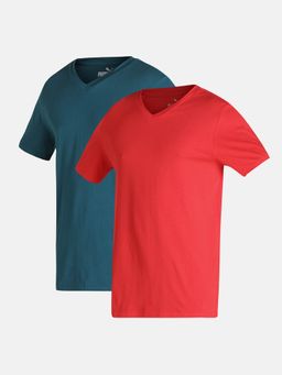 Puma - V Neck Mens Multicolor T-Shirt (Pack of 2)