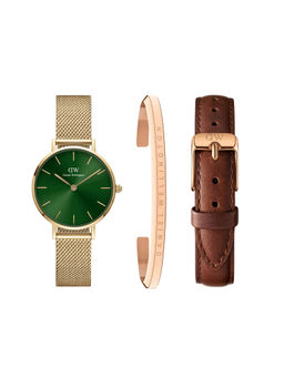 Daniel Wellington - Emerald 28mm Green Dial Watch Women Gift Set (Set of 3)