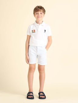 U.S. POLO ASSN. - Kids Boys Vertical Striped Regular Fit Shorts
