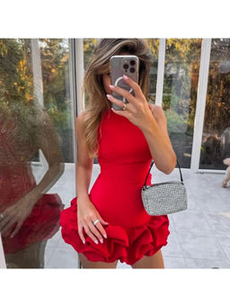 MISS MOSA BY AKANKSHA - Piony Statement Ruffled Mini Dress