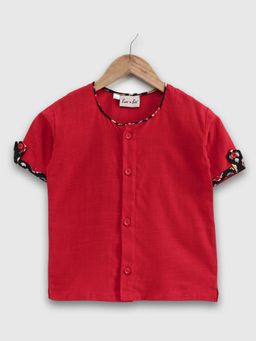 BownBee - Cotton Half Sleeve Shirt for Baby Boys- Red