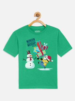 Kidsville - Minions Printed Green Tshirt For Boys