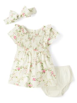 Gymboree - Baby Girls Floral Dress with Shorts & Headband