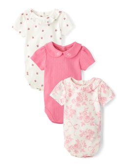 Gymboree - Girls Homegrown by Gymboree Floral Pink Bodysuit (Pack of 3)