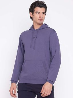 Guess - Men's Purple Solid Hoodie