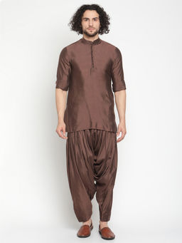 Abhishti - Brown Banarasi Short Kurta