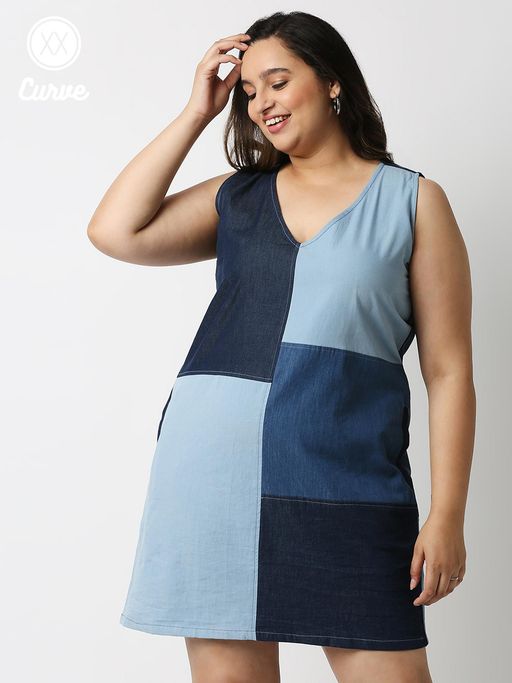 Buy Twenty Dresses by Nykaa Fashion Curve A Versatile Style Denim Dress  Online