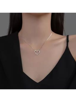 Gahan - Silver Plated Heart Dainty Necklace