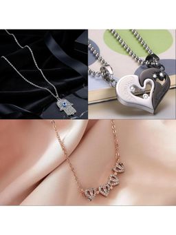 Gahan - Combo For women Pendant Locket Necklace (Pack of 3)