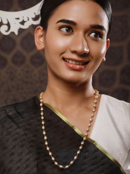 Gahan - Gold-Plated Pearl Beaded Necklace