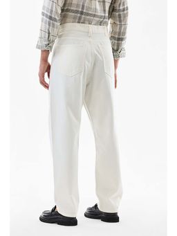 Snitch - Off White Solid Loose Casual Jeans for Men
