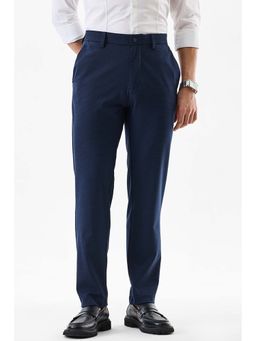 Snitch - Black Checks Slim Formal Trouser for Men