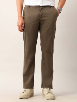 Arrow Sports - Brown Men's Dobby Weave Air Soft Trouser
