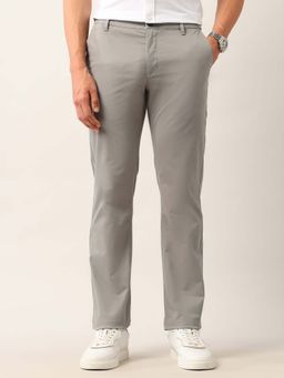 Arrow Sports - Grey Men's Dobby Weave Air Soft Trouser