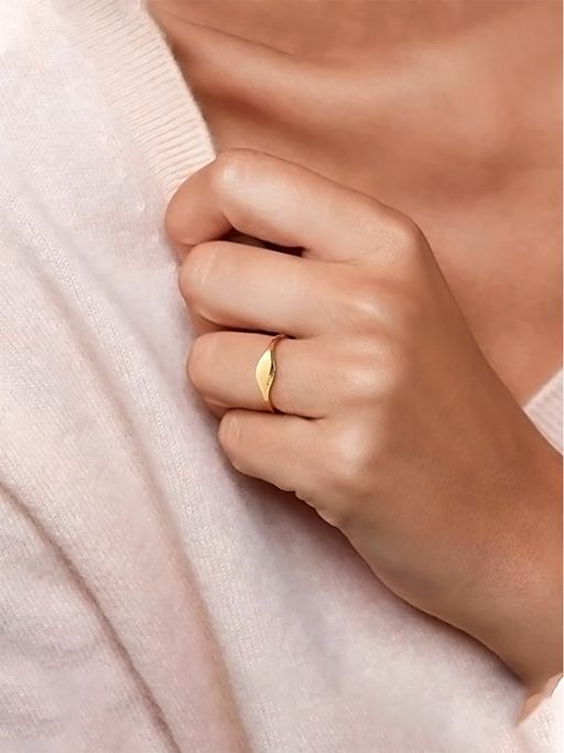 Yellow Chimes Gold-Plated Finger Ring