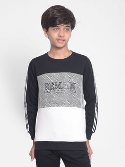 CRIMSOUNE CLUB - Boys Black Colourblocked Sweatshirt