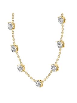Sparkles - Lab Grown 2.10 Round Shape Necklace 14K Yellow Gold