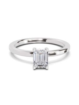 Sparkles - Lab Grown Diamond 0.75 Ct Emerald Shape Solitaire Ring IGI Certified 14K White Gold