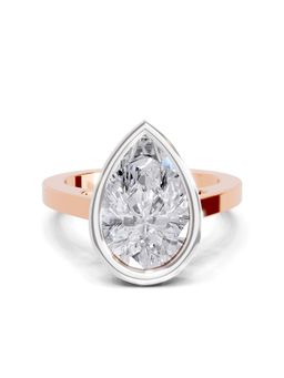Sparkles - Lab Grown Diamond 3 Ct Pear Shape Solitaire Ring IGI Certified 14K Rose Gold