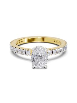 Sparkles - Lab Grown Diamond 1.41 Ct Cushion Shape Solitaire Ring IGI Certified 14K Yellow Gold