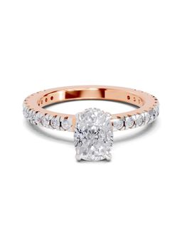 Sparkles - Lab Grown Diamond 1.41 Ct Cushion Shape Solitaire Ring IGI Certified 14K Rose Gold