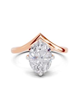 Sparkles - Lab Grown Diamond 3 Ct Oval Shape Solitaire Ring IGI Certified 14K Rose Gold